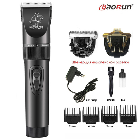 BaoRun – Kit de toilettage professionnel, tondeuse électrique Rechargeable pour animaux de compagnie, pour chiens, chats, 110-240V ► Photo 1/6