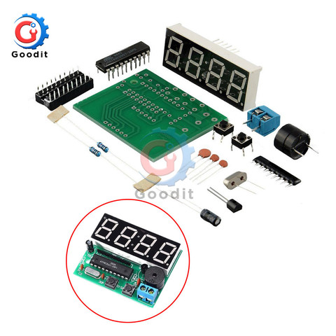 0.56 ''4 bits Tube numérique horloge électronique Kit de bricolage horloge électronique kit de Production puce de temps AT89C2051 FR-4 PCB pour l'électronique ► Photo 1/6