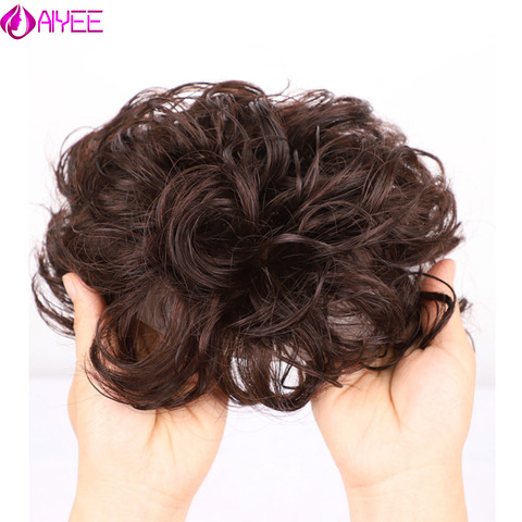 AIYEE bouclés vague Clip pour les femmes remplacement cheveux pièce Remy cheveux pleine postiche ► Photo 1/6