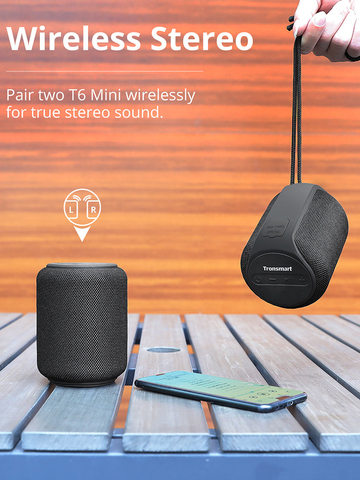 Tronsmart T6 Mini haut-parleur Bluetooth barre de son colonne Portable avec TWS, IPX6, Assistant vocal, 24 heures de jeu ► Photo 1/6