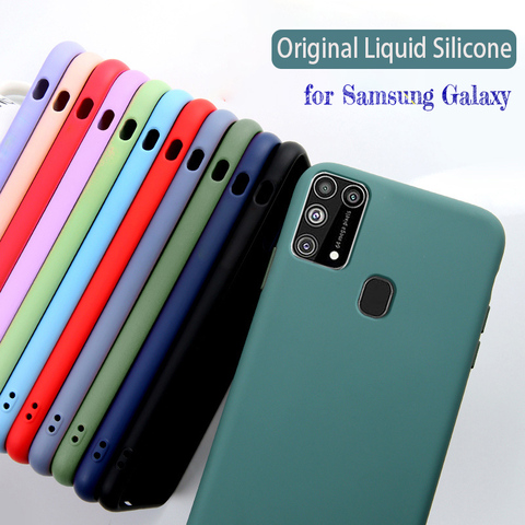 Pour Samsung Galaxy A01 A21S A31 A41 A51 A71 M21 M31 M31S M51 Étui En Silicone Liquide A10 A10S A20 A20S A30 A40 A50 A50S A70 A11 ► Photo 1/6