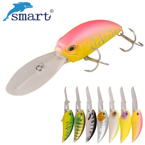 Smart De Pêche Crankbaits Leurre 8.5 cm 37.2g Flottant Leurres Profonde Plongée Crank Bait Isca Artificielle Leurre Peche Pêche Wobblers ► Photo 1/6