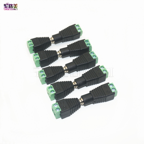 10 pcs led DC Connecteur 2pin DC Adaptateur secteur 5.5mm x 2.1mm Prise Mâle à Connecteur Femelle plug Pour Bande LED Caméra DE VIDÉOSURVEILLANCE ► Photo 1/5