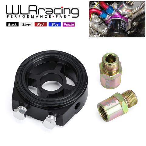 WLR RACING-M20X1.5 3/4-16 1/8 NPT aluminium course jauge de pression d'huile filtre à huile refroidisseur Sandwich adaptateur WLR6722 ► Photo 1/6