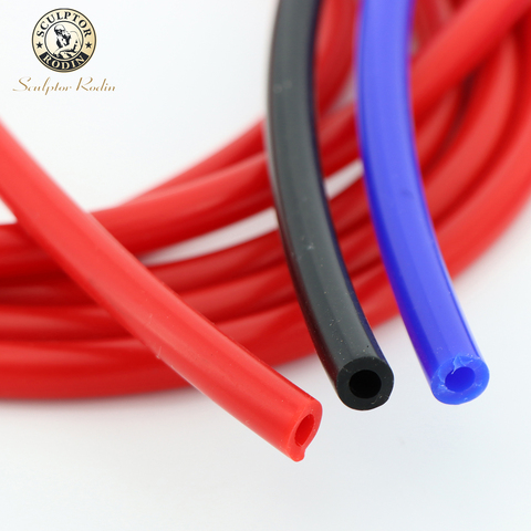 Durite en Silicone pour course, noir, rouge, jaune, 3mm, 4mm, 6mm, 8mm, pour aspirateur automobile ► Photo 1/6