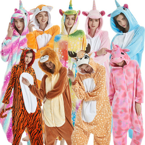 Femmes mode Anime dessin animé pyjamas Kigurumi Adulto Pijamas Onesies hommes vêtements de nuit Pizama Pyjama enfants ► Photo 1/6