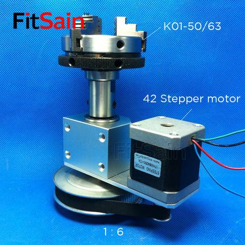 FitSain-CNC tête d'indexation, machine à graver, quatrième axe de rotation, axe A, couple fort, moteur pas à pas 42 ► Photo 1/6