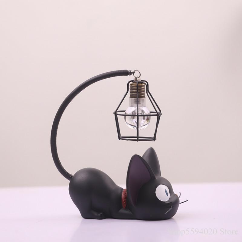 Lampe nocturne en résine de chat en Miniature, modèle LED, design créatif, luminaire décoratif d'intérieur, idéal pour une Table ou une chambre d'enfant ► Photo 1/6