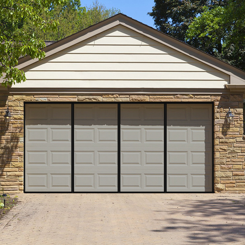 Grande taille magnétique porte de Garage rideau taille personnalisée moustiquaire Anti mouche moustiquaire utilisé dans les pavillons balcons tente extérieure ► Photo 1/6