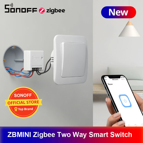 SONOFF ZB MINI Zigbee 3.0 bricolage commutateur intelligent interrupteur bidirectionnel APP télécommande fonctionne avec Smartthing/ Hue Hub/ SONOFF ZB pont ► Photo 1/6