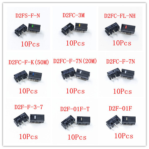 10 Pièces OMRON souris micro-interrupteur D2FC-F-7N 20M DE D2FC-F-K(50M) D2F D2F-F D2F-L D2F-01 D2F-01FL D2F-01F-T D2F-F-3-7 SOURIS Bouton ► Photo 1/6