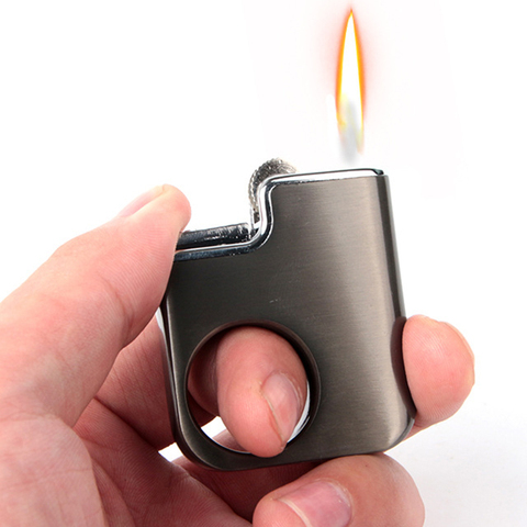 Gadget pour hommes, briquet au gaz Butane, Compact, roue de meulage sans feu, torche de poche ► Photo 1/6