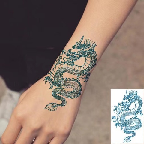 Dragon chinois faux tatouage transfert d'eau imperméable à l'eau temporaire autocollant femmes hommes sexy beauté corps Art Cool trucs bras Art ► Photo 1/4