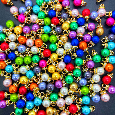 Mini perles acryliques de 8MM, 20 pièces, pendentif, boucles d'oreilles, ornements, pièces de fabrication de bijoux, DIY ► Photo 1/6