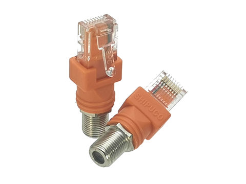 Connecteur adaptateur RF RJ45 mâle vers F TV femelle, 1 pièce, coupleur de baril Coaxial de haute qualité ► Photo 1/4