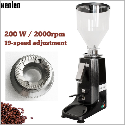 XEOLEO professionnel turc moulin à café en aluminium électrique café miller 200W expresso café fraiseuse noir/rouge ► Photo 1/6