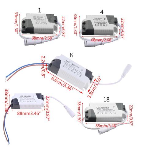 LED conducteur à courant Constant AC 85-265V 1-3W/ 4-7W/ 8-12W/ 12-18W/ 18-25W transformateur adaptateur d'alimentation pour panneau lumineux ► Photo 1/6