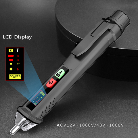 Détecteur de tension sans contact multimètre BSIDE X1 crayon d'essai Intelligent grand écran EBTN testeur électrique compteur de fil en direct ► Photo 1/6