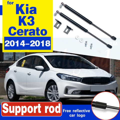 Barres de Support de levage hydrauliques, couvercle de capot de voiture, pour Kia K3 Cerato Classic Vivaro koop Forte5 2014 – 2022 2ème ► Photo 1/6