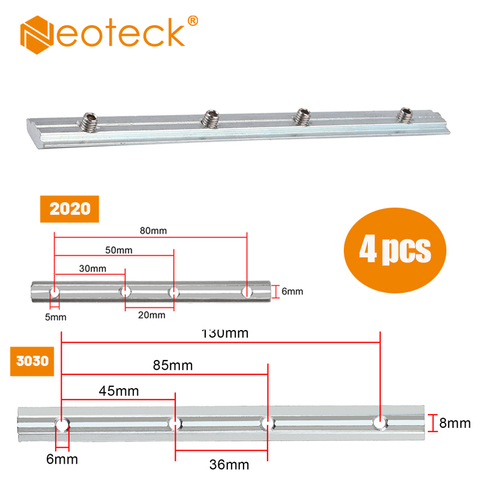 Neoteck 4 pièces 2022 3030 180 degrés profilé d'extrusion d'aluminium Joint droit à l'intérieur du connecteur ► Photo 1/6