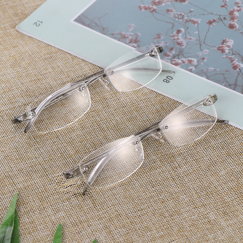 Nouveau mode métal-100 ~-400 dioptrie myopie lunettes Ultra léger résine Flexible Portable lecture lunettes accessoires lunettes ► Photo 1/6