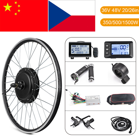 Kit moyeu moteur roue avant/arrière 1500W, 36/48V 500W, système de Conversion pour vélo électrique Ebike, 20/26