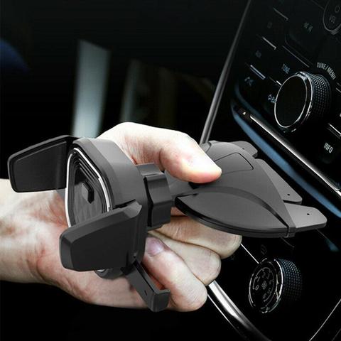 Voiture Auto support de Smartphone universel 360 degrés support Rotation voiture CD fente monté support de téléphone berceau pas de support de téléphone magnétique ► Photo 1/6