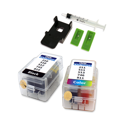 Kit de recharge d'encre pour canon 445, 446, 510, 511, 546, 645, pour appareil MG3040, IP2840, MG2550, MG2450, IP2810, MG2410, MG2510 ► Photo 1/6