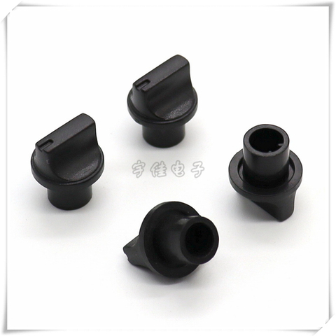 10 pièces noir bouton plat capuchon 13mm * 15.8mm potentiomètre réglage bouton capuchon D arbre/fleur arbre trou intérieur 6mm ► Photo 1/6