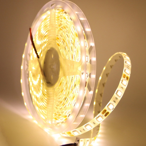 DC12V 1/2/3/4/5 m 5050 SMD RGB LED Light Strip Étanche Led Bande bande flexible Lumière 60 Leds/m Tira Home Decor Lampe Lampe De Voiture ► Photo 1/6