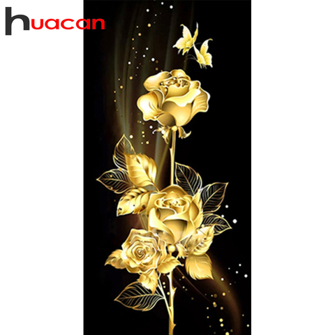 Huacan-peinture diamant, broderie complète 5D, perles carrées ou rondes, Kit créatif pour décoration murale à fleurs ► Photo 1/6