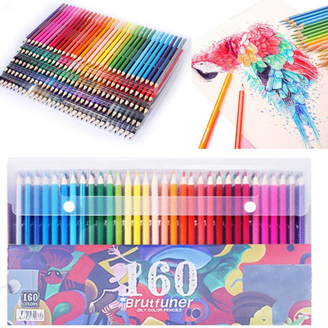 Crayon de couleur à l'eau grasse, 120/160/180/72/48 couleurs, pour peinture professionnelle, artiste, école de peintre, croquis, fournitures d'art ► Photo 1/1
