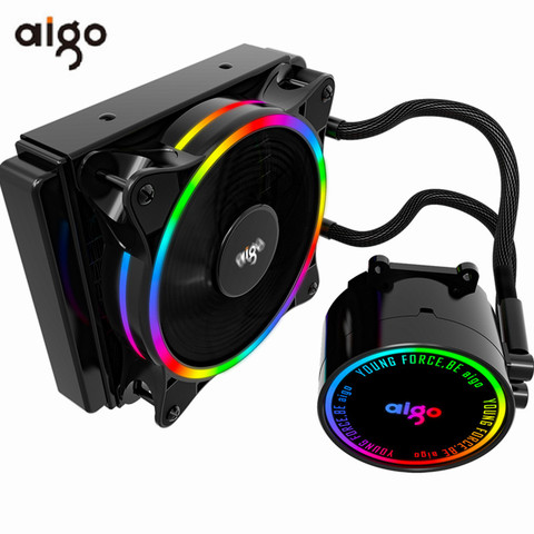 Aigo – boîtier d'ordinateur PC, 120/240/360mm, rvb, refroidisseur à eau, dissipateur de chaleur, LGA 2066/2011 v3/1151/1155/1200/AM3/AM4 AMD ► Photo 1/6