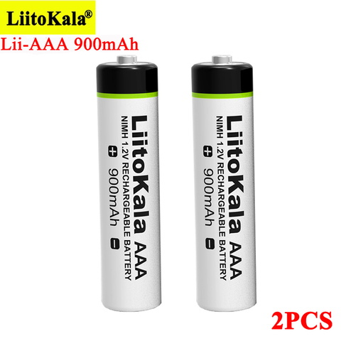 LiitoKala – lot de 2 à 10 batteries NiMH 900 V, rechargeables, AAA 1.2 mAh, pour lampe de poche, jouets, télécommande ► Photo 1/6