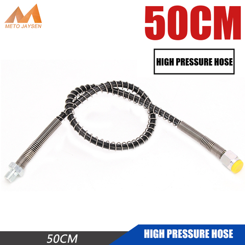 Pompe pneumatique haute pression PCP, tuyau en Nylon pour remplissage d'air 50cm avec filetage mâle et femelle M10x1 enveloppé de ressort ► Photo 1/6