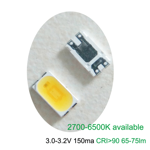 100 pièces koreeoul 5630 SMD LED 3V 150ma CRI 90 + 135lm/w 2700K à 6000K disponible ► Photo 1/6