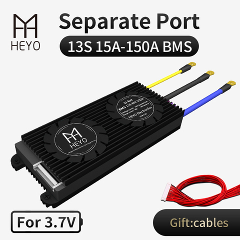 HEYO 18650 BMS Li-ion pcm 13S 48V 15A 20A 30A 40A 50A 60A 80A 100A 120A 150A BMS étanche port séparé pcb NMC e-moto ► Photo 1/5