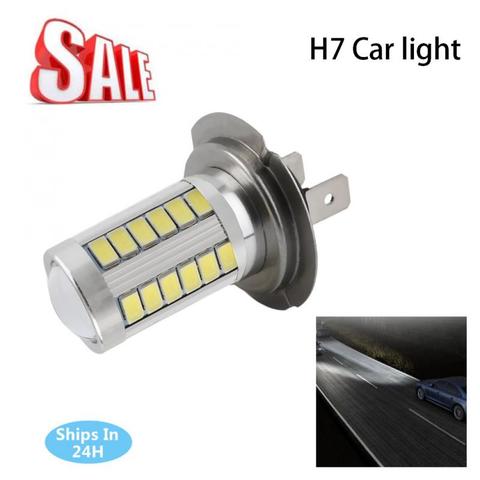 2022 nouveau H7 voiture lumière Led Auto lampe à Led H7 33 SMD blanc brouillard queue Signal haute puissance LED voiture lumière lampe ampoule 12V livraison directe ► Photo 1/6