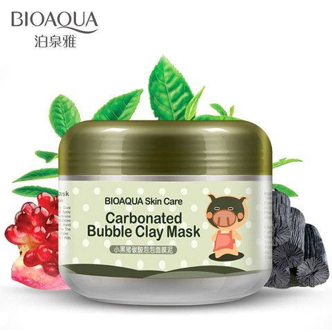 BIOAQUA carbonaté bulle argile masque Facial Nutrition réparation visage crème hydratante et hydratante soins de la peau blanchissant masques faciaux ► Photo 1/6