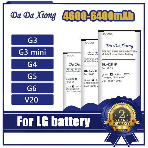 Batterie haute Capacité pour LG G5 G6 G4 G7 G8 G3 G3 mini ThinQ V20 H850 D725 D858 G7 + G7ThinQ LM G710 Q7 + LMQ610 G600L H870 H871 ► Photo 1/6