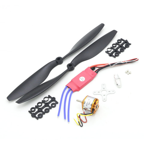Moteur hors-bord sans balais A2212, 1000KV 2200 + SimonK 30A ESC + 1045 hélice (1 paire) ensemble de Quad-Rotor pour avion Multicopter RC ► Photo 1/5