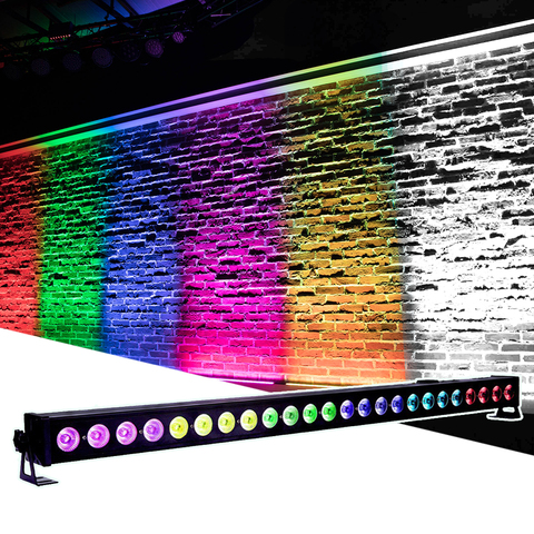 Éclairage mural lavage LED 24x4w RGBW 4 en 1, éclairage DMX512 Par barre de led discothèque DJ et spectacle avec effets lavage 2 en 1 ► Photo 1/6
