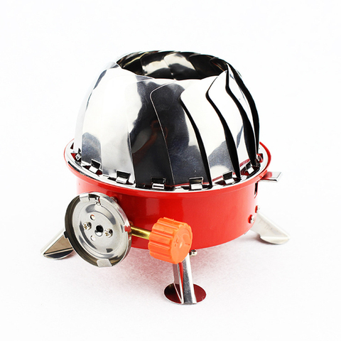 Réchaud de Camping Portable coupe-vent, à gaz, en acier inoxydable, pour l'extérieur, cuisinière de cuisine de Camping pour barbecue/pêche, accessoires de Camping ► Photo 1/6