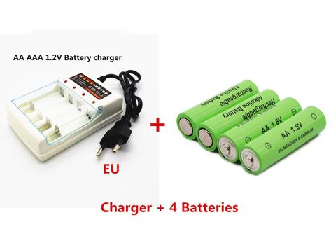 GTF – batterie Rechargeable NI-MH AA 1.5V, 3000mah, avec chargeur 1.2V, prise ue ► Photo 1/4