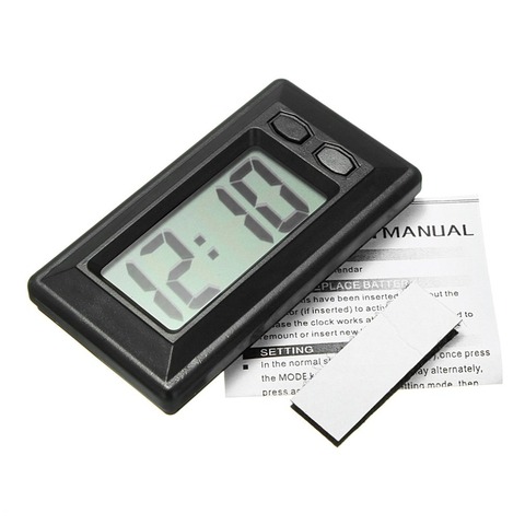 Écran numérique LCD Ultra-fin pour voiture, horloge de tableau de bord avec affichage de calendrier, Mini accessoires automobiles portables, nouveauté 2022 ► Photo 1/6