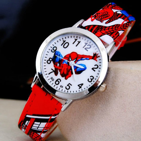 Montre Spiderman pour enfants, Montre étanche, en cuir, à Quartz, pour garçons et filles, cadeau ► Photo 1/6