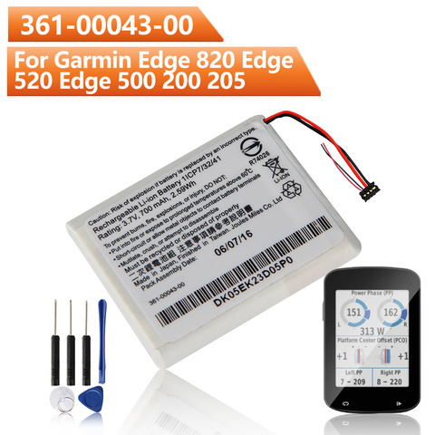 Batterie de remplacement 361 – 00043, pour Garmin Edge 820 Edge 520 500 Edge 820, GPS, batterie d'ordinateur de cyclisme ► Photo 1/6