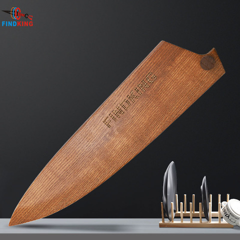 Findking – couvre-couteaux en bois massif, nouveau design, protection des couteaux en bois de frêne de haute qualité pour sacs de couteaux de chef, 2022 ► Photo 1/6