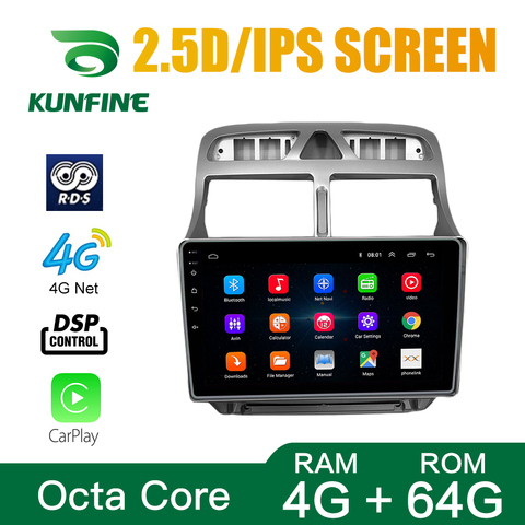 Autoradio Pour Peugeot 307 02-13 Octa Core Android 10.0 Voiture DVD GPS Navigation Lecteur Multimédia Sans Autoradio pour WIFI ► Photo 1/6