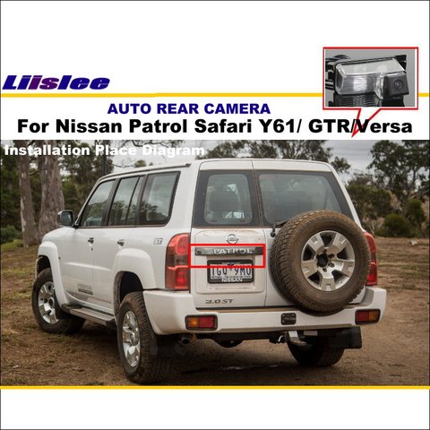 Liislee – caméra de recul avec plaque d'immatriculation, pour Nissan Patrol Safari Y61 GTR Versa CCD à Vision nocturne ► Photo 1/1